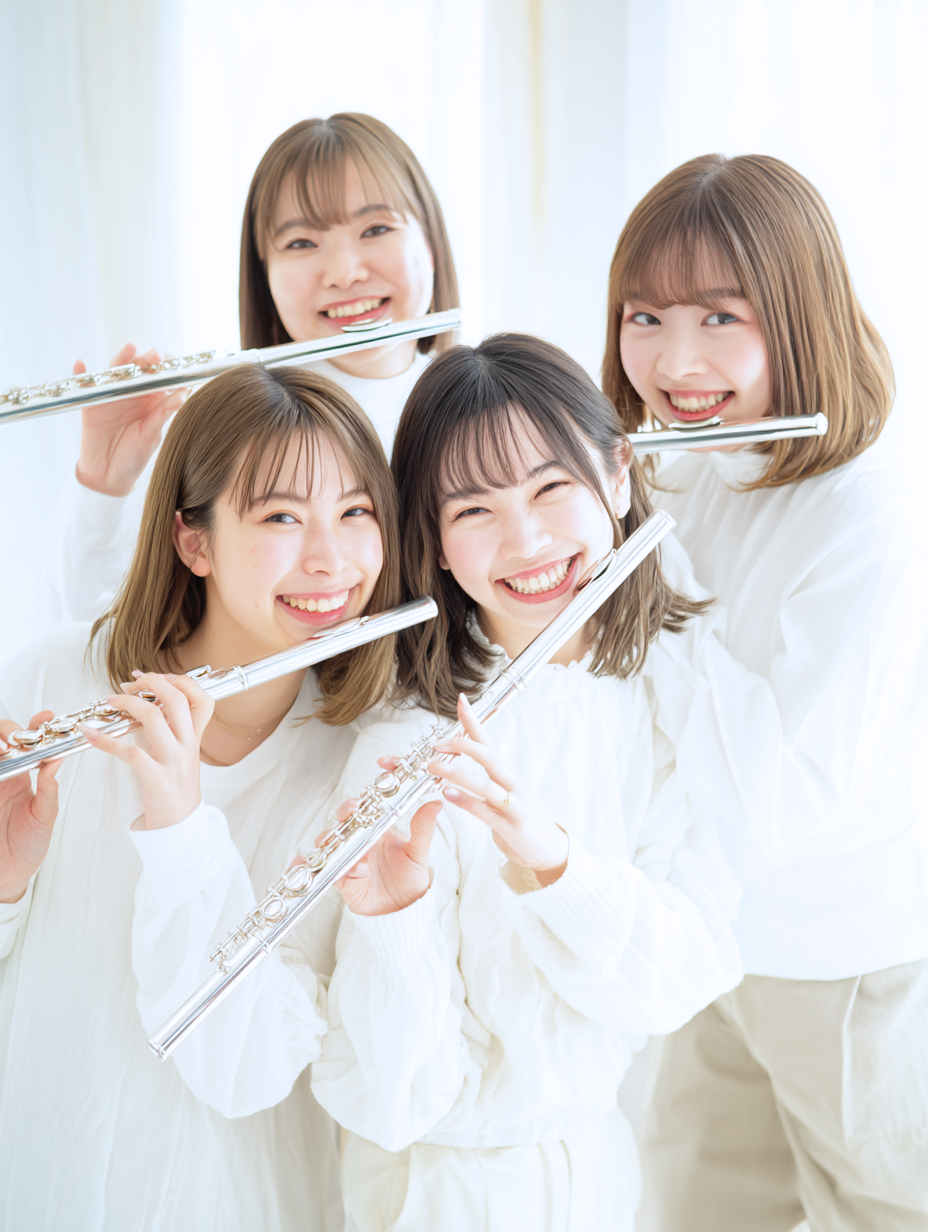 フルートを持つ女性たち