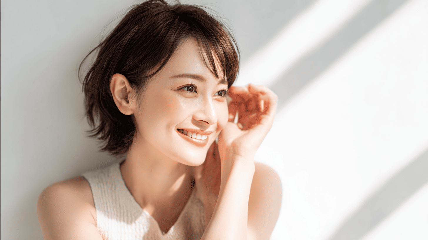 30代の笑顔の女性