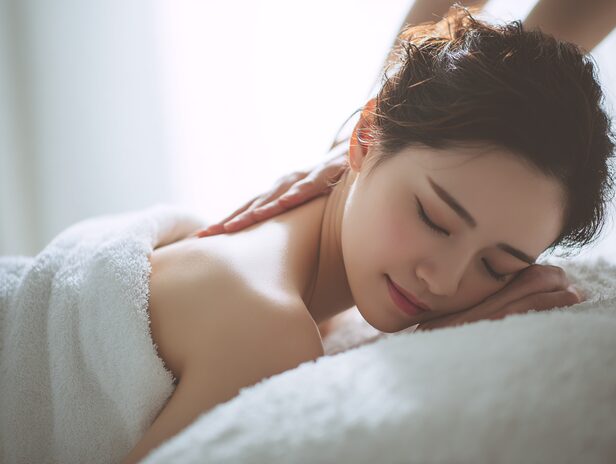 ボディエステを受ける女性