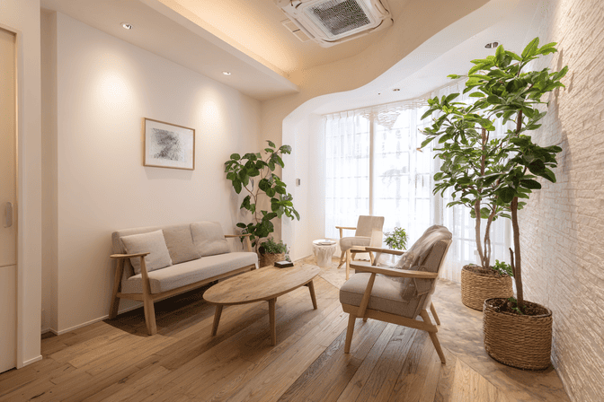 エステサロンの待合室