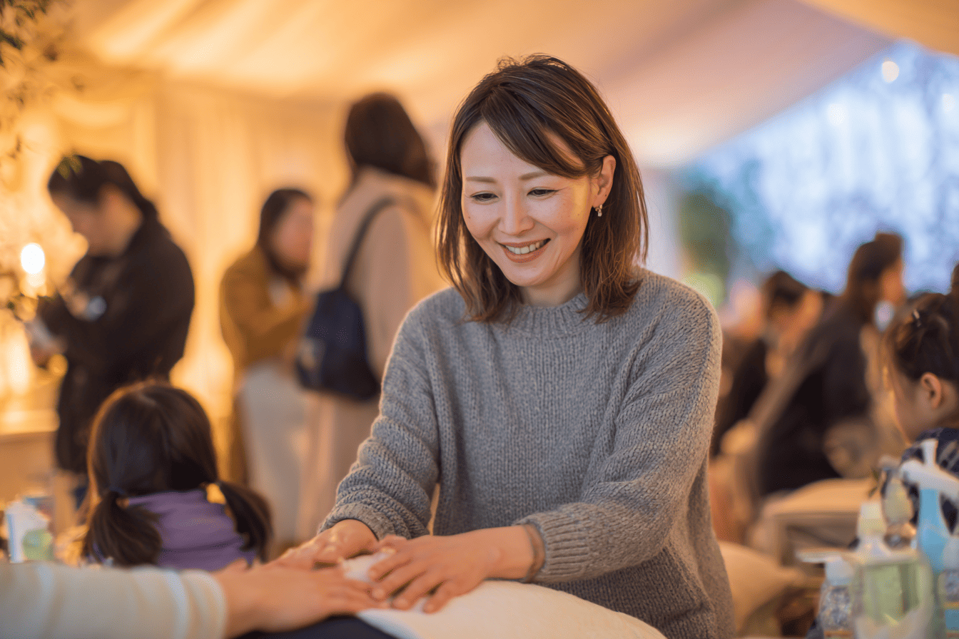 イベント出展する女性