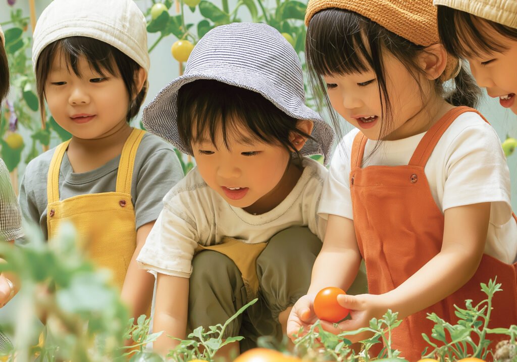 収穫体験の様子